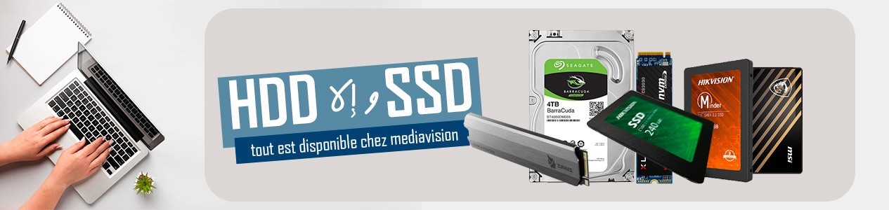 Disque dur interne SSD et HDD au meilleur prix en Tunisie